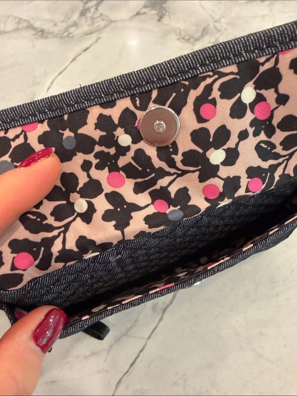 Vera Bradley Quilted Denim-Style Wristlet in Dark Blue-Gray - Picture 6 of 13